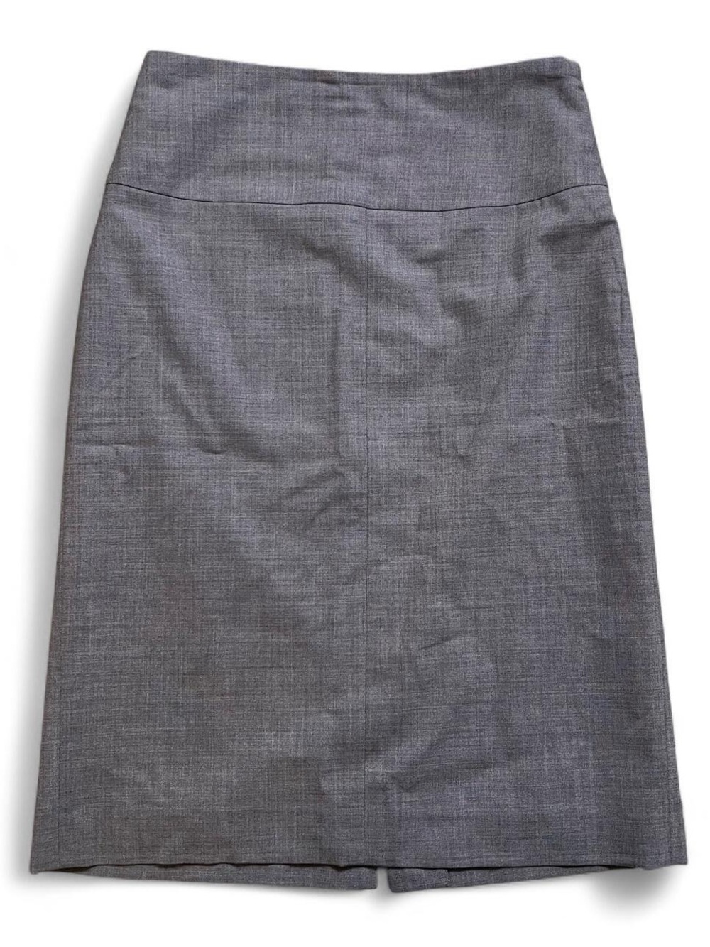 Banana Republic Wool Knee Length Pencil Skirt in Light Grey